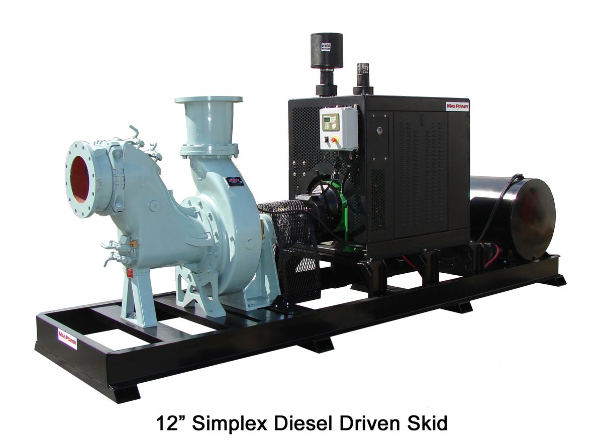 12 in. simplex diesel driven pump skid