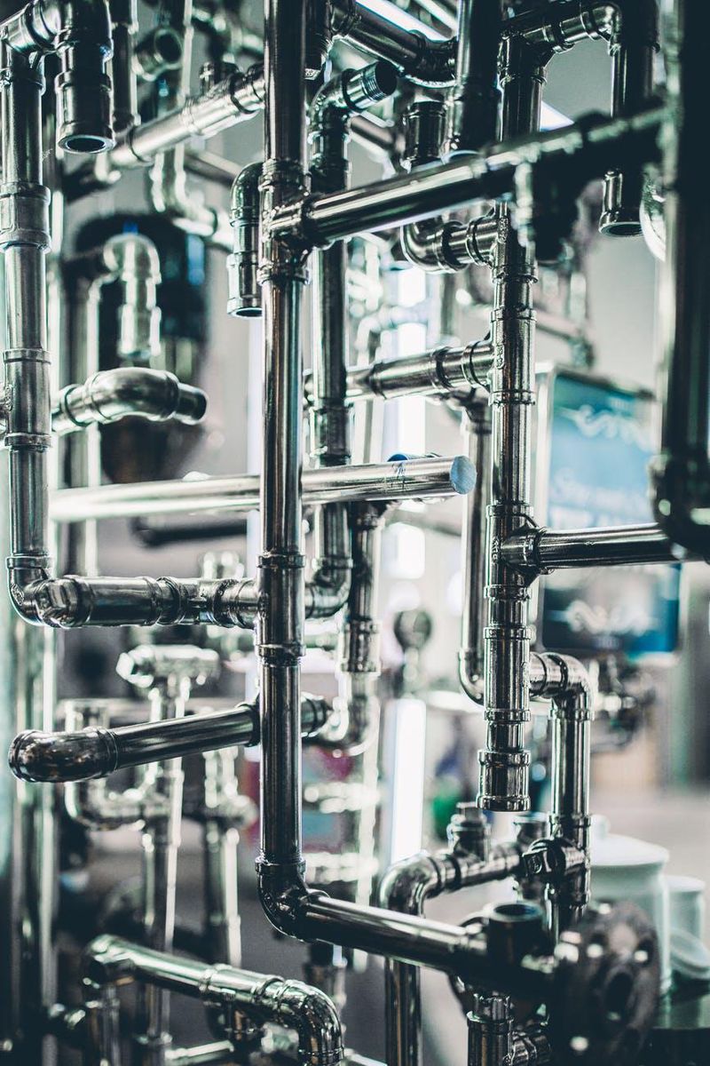 Stainless process piping in a food and beverage facility